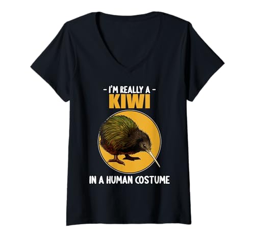 Damen Kiwis Kiwi T-Shirt mit V-Ausschnitt Damen Kiwis Kiwi T-Shirt mit V-Ausschnitt von Kiwis Kiwi Tier Shop