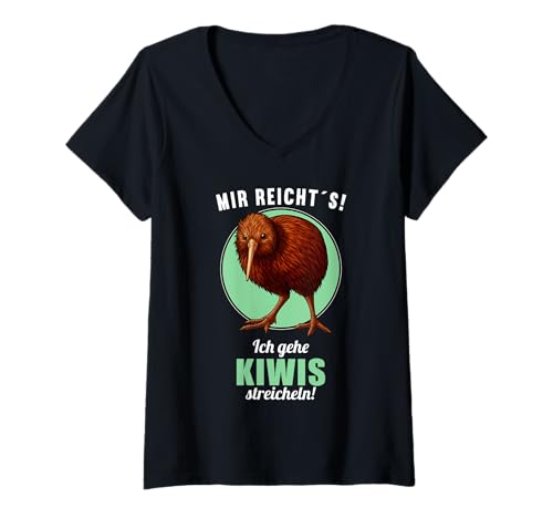 Damen Kiwis Kiwi T-Shirt mit V-Ausschnitt Damen Kiwis Kiwi T-Shirt mit V-Ausschnitt von Kiwis Kiwi Tier Shop