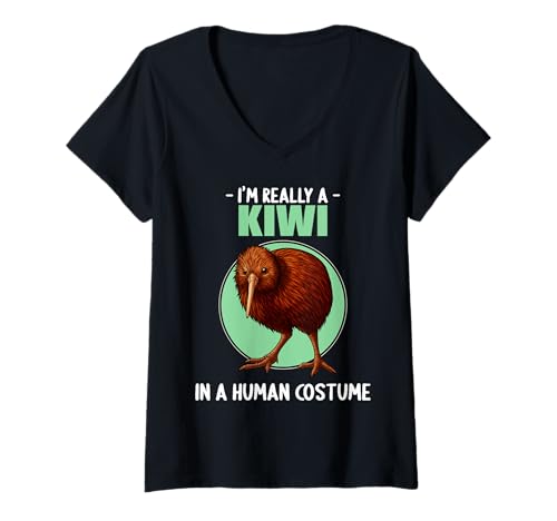 Damen Kiwis Kiwi T-Shirt mit V-Ausschnitt Damen Kiwis Kiwi T-Shirt mit V-Ausschnitt von Kiwis Kiwi Tier Shop