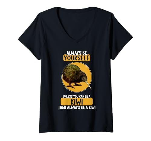 Damen Kiwis Kiwi T-Shirt mit V-Ausschnitt Damen Kiwis Kiwi T-Shirt mit V-Ausschnitt von Kiwis Kiwi Tier Shop