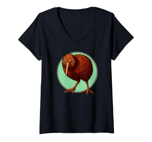 Damen Kiwis Kiwi T-Shirt mit V-Ausschnitt Damen Kiwis Kiwi T-Shirt mit V-Ausschnitt von Kiwis Kiwi Tier Shop