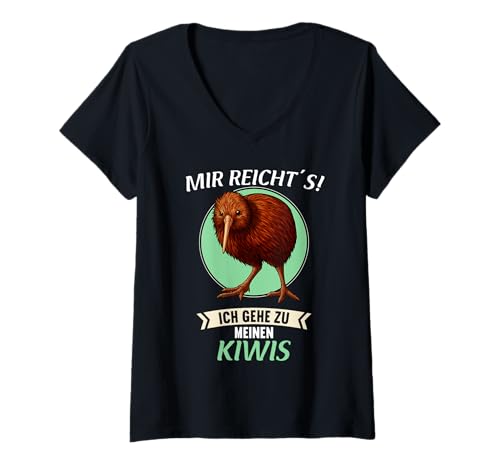 Damen Kiwis Kiwi T-Shirt mit V-Ausschnitt Damen Kiwis Kiwi T-Shirt mit V-Ausschnitt von Kiwis Kiwi Tier Shop