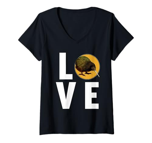 Damen Kiwis Kiwi T-Shirt mit V-Ausschnitt Damen Kiwis Kiwi T-Shirt mit V-Ausschnitt von Kiwis Kiwi Tier Shop
