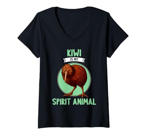 Damen Kiwis Kiwi T-Shirt mit V-Ausschnitt Damen Kiwis Kiwi T-Shirt mit V-Ausschnitt von Kiwis Kiwi Tier Shop