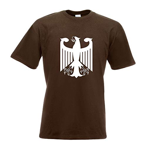 Kiwistar - T-Shirt - Chocolate - Bundeswappen Deutschland o. Rahmen Motiv Bedruckt Funshirt Design Print - mit Motiv Bedruckt - Funshirt Design - Sport - Freizeit - Herren - L von Kiwistar