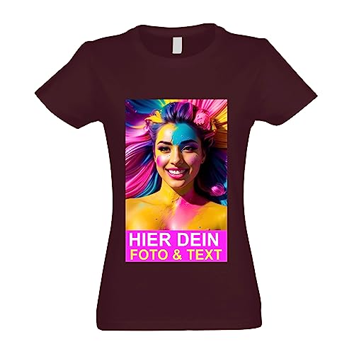 Kiwistar T-Shirt Damen Burgund - L - Aufdruck individuell - mit Foto Bedruckt - Wunschtext - Druck personalisiert - Geschenk für Freizeit Sport - selber gestalten Kiwistar T-Shirt Damen Burgund - L - Aufdruck individuell - mit Foto Bedruckt - Wunschtext - Druck personalisiert - Geschenk für Freizeit Sport - selber gestalten von Kiwistar