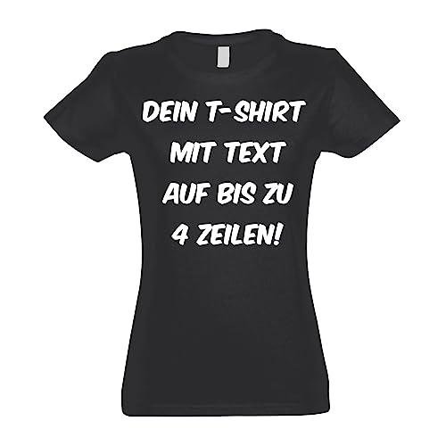 Kiwistar - T-Shirt Damen - Graphit - XXL - Aufdruck individuell - mit Wunschtext - Spruch - Druck personalisiert - Geschenk für Freizeit Sport von Kiwistar