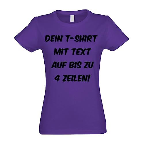 Kiwistar T-Shirt Damen Purple - XL - Aufdruck individuell - mit Wunschtext - Spruch - Druck personalisiert - Geschenk für Freizeit Sport - selber gestalten Kiwistar T-Shirt Damen Purple - XL - Aufdruck individuell - mit Wunschtext - Spruch - Druck personalisiert - Geschenk für Freizeit Sport - selber gestalten von Kiwistar