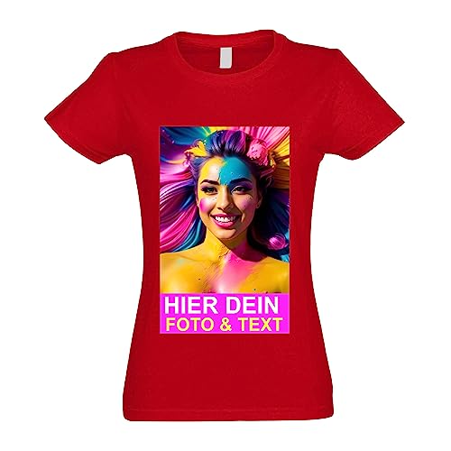 Kiwistar T-Shirt Damen rot - M - Aufdruck individuell - mit Foto Bedruckt - Wunschtext - Druck personalisiert - Geschenk für Freizeit Sport - selber gestalten Kiwistar T-Shirt Damen rot - M - Aufdruck individuell - mit Foto Bedruckt - Wunschtext - Druck personalisiert - Geschenk für Freizeit Sport - selber gestalten von Kiwistar