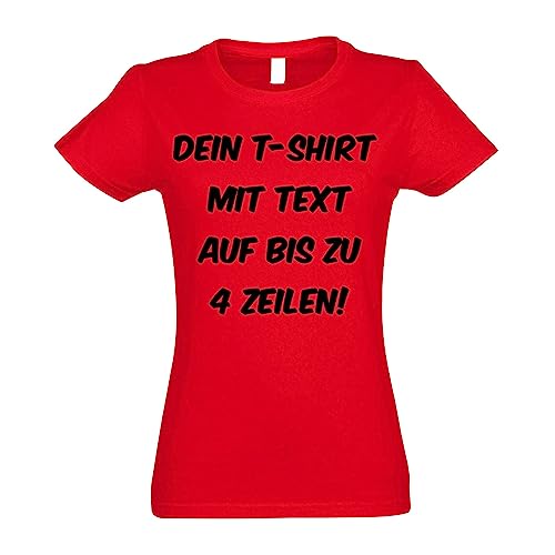 Kiwistar - T-Shirt Damen - rot - XXL - Aufdruck individuell - mit Wunschtext - Spruch - Druck personalisiert - Geschenk für Freizeit Sport Kiwistar - T-Shirt Damen - rot - XXL - Aufdruck individuell - mit Wunschtext - Spruch - Druck personalisiert - Geschenk für Freizeit Sport von Kiwistar