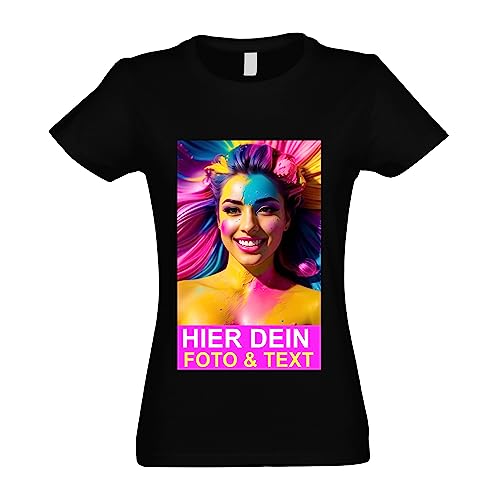Kiwistar T-Shirt Damen schwarz - XXL - Aufdruck individuell - mit Foto Bedruckt - Wunschtext - Druck personalisiert - Geschenk für Freizeit Sport - selber gestalten Kiwistar T-Shirt Damen schwarz - XXL - Aufdruck individuell - mit Foto Bedruckt - Wunschtext - Druck personalisiert - Geschenk für Freizeit Sport - selber gestalten von Kiwistar