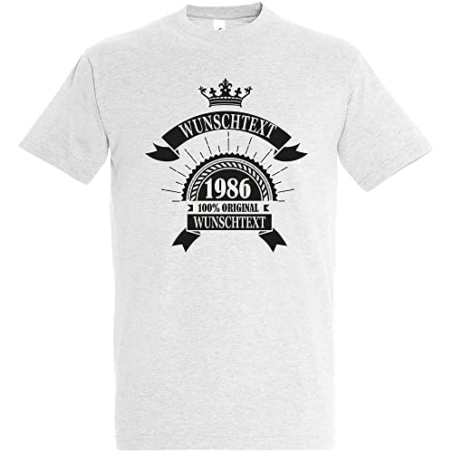 Kiwistar - T-Shirt Herren - grau - XL Wunschname - Funshirt Alter - mit Wunschtext personalisiert - Geschenk Mann Vatertag individuell Bedruckt mit Jahreszahl von Kiwistar