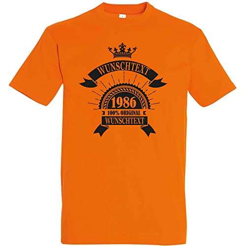 Kiwistar - T-Shirt Herren - orange - XL Wunschname - Funshirt Alter - mit Wunschtext personalisiert - Geschenk Mann Vatertag individuell Bedruckt mit Jahreszahl von Kiwistar