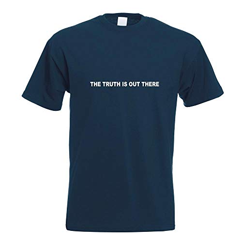 Kiwistar - T-Shirt - Navy - The Truth is Out There Motiv Bedruckt Funshirt Design Print - mit Motiv Bedruckt - Funshirt Design - Sport - Freizeit - Herren - L von Kiwistar