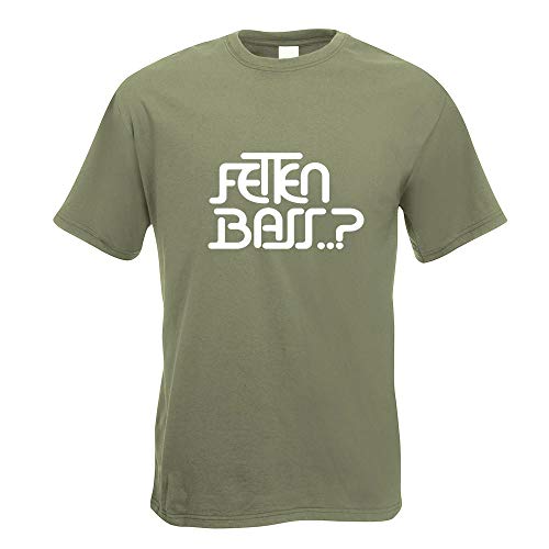 Kiwistar - T-Shirt - Olive - Fetten Bass Motiv Bedruckt Funshirt Design Print - mit Motiv Bedruckt - Funshirt Design - Sport - Freizeit - Herren - L von Kiwistar