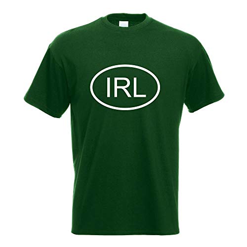 Kiwistar - T-Shirt - flaschengrün - Irland IRL Motiv Bedruckt Funshirt Design Print - mit Motiv Bedruckt - Funshirt Design - Sport - Freizeit - Herren - XL von Kiwistar