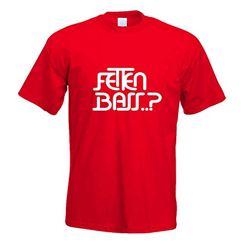 Kiwistar - T-Shirt - rot - Fetten Bass Motiv Bedruckt Funshirt Design Print - mit Motiv Bedruckt - Funshirt Design - Sport - Freizeit - Herren - S von Kiwistar