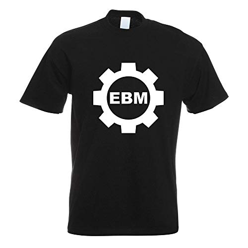 Kiwistar - T-Shirt - schwarz - Ebm Zahnrad Motiv Bedruckt Funshirt Design Print - mit Motiv Bedruckt - Funshirt Design - Sport - Freizeit - Herren - M von Kiwistar