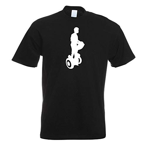 Kiwistar - T-Shirt - schwarz - Segway Fahren Figur Motiv Bedruckt Funshirt Design Print - mit Motiv Bedruckt - Funshirt Design - Sport - Freizeit - Herren - XL von Kiwistar