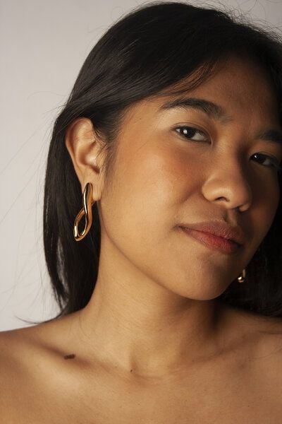 Kiwistories Ohrringe Clementinaa Gold Vermeil und recycelt 925er Sterling Silver- nickelfrei von Kiwistories