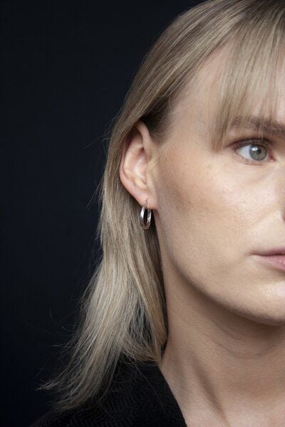 Kiwistories Premium Creolen Ohrringe, Rhodiniertes recycelt 925er Sterling Silber Kiwistories Premium Creolen Ohrringe, Rhodiniertes recycelt 925er Sterling Silber von Kiwistories