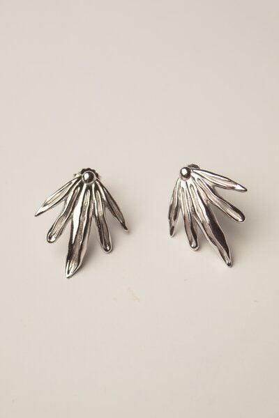 Kiwistories Ohringe LEAF SILBER Gold Vermeil und recycelt 925er Sterling Silver- nickelfrei von Kiwistories