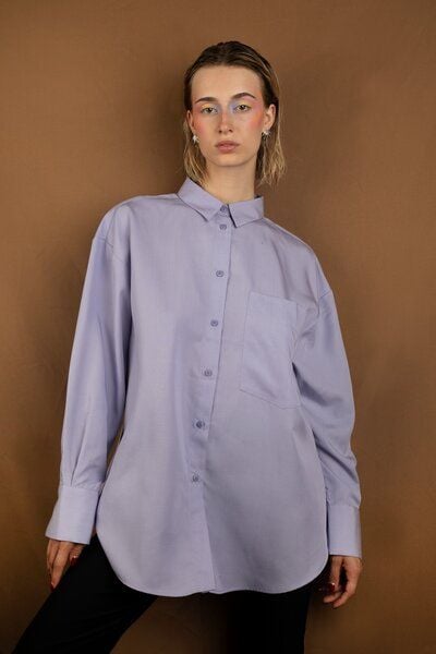 Kiwistories Oversize Bluse Flieder Tencel Refibra von Kiwistories