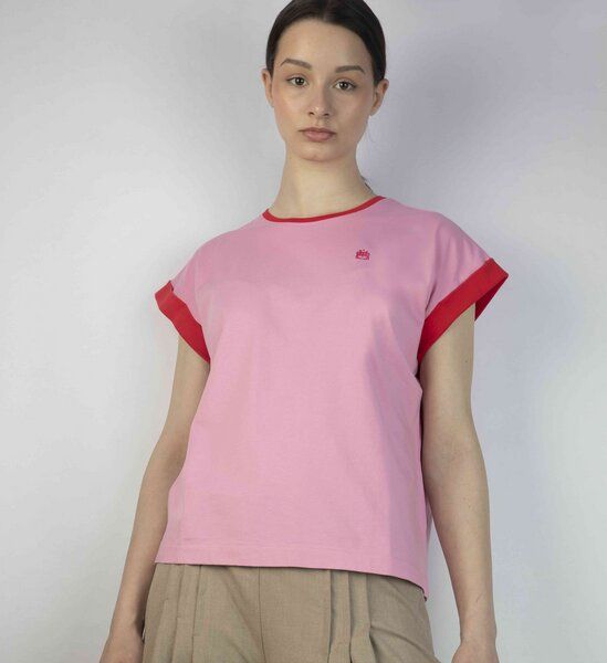 Kiwistories T-Shirt Kurzarm- 100%Org Baumwolle- rosa- rot von Kiwistories