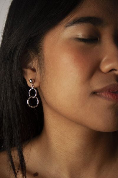 Ohrringe, Rhodiniertes recycelt 925er Sterling Silber Kiwistories von Kiwistories