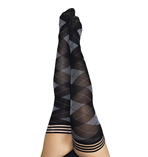 Kix'ies Damen Strumpfhose, 10 den, Kimmie Argyle Schwarz, A von Kix'ies