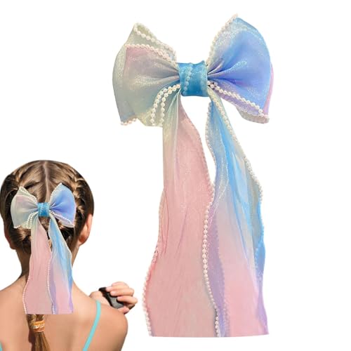 Kixolazr Band-Haarspangen, Bandschleifen für Haare | Langes Band Mädchen Haarschmuck Lange Schwanz Haarnadelschleifen,Lange Schwanz-Haarnadel, Schwanz-Haarschleifen für Mädchen, Tochter, Schwester, von Kixolazr