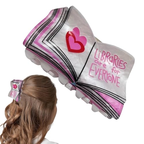 Kixolazr Buch-Haarklammer, Buch-Haarspange für Frauen,Dekorative Haarnadeln für Haare - Modisches Haar-Accessoire für dickes oder feines Haar, Haarklammern für Damen, niedliche Haarspangen von Kixolazr
