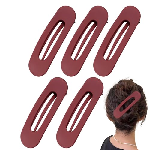Kixolazr Flache Haarklammern, starker Halt, flache Haarklammern für Damen und Mädchen, dünnes Haar für Haarschmuck, 5 Stück von Kixolazr