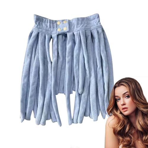 Kixolazr Hitzefreies Curling-Stab-Stirnband, Heatless Curling-Set - 2-in-1-Lockenstab für trockenes Haar,Haar-Accessoires für Damen, Lockenwickler, absorbieren schnell Wasser, für langes Haar von Kixolazr