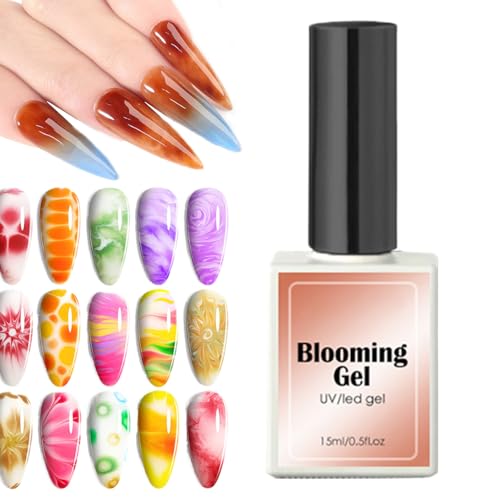 Kixolazr Nagel Blooming Gel | 15ml Klarlack Verlaufs-Effekt Gel | Schnell Trocknend Lang Anhaltend Salon Zubehör für Tochter Mutter Freundin Frauen und Mädchen von Kixolazr