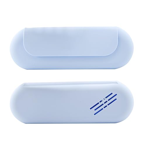 Kixolazr Reise-Kosmetiktasche, tragbare Kosmetiktasche, Make-up-Tool-Organizer, Silikon-Kosmetiktasche, Make-up-Pinseltasche, Make-up-Pinseltasche, Make-up-Organizer für Damen, blau, Refer to von Kixolazr