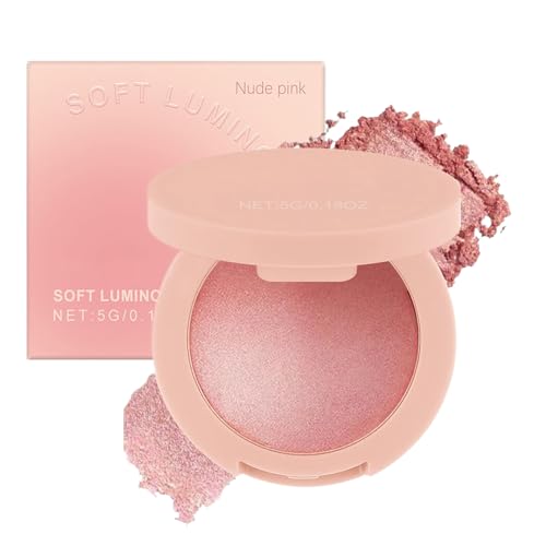 Kixolazr Rouge Puder,Gesichts-Make-up Puder | Langanhaltende Hoch Pigmentierte Kosmetik Mit Schimmer-Finish Für Alle Hauttöne Frauen Mädchen Reisemake-up von Kixolazr