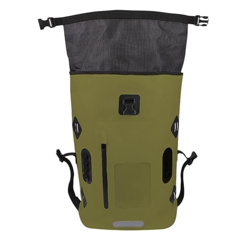 Kixolazr Wasserdichter Rucksack für Rafting, wasserdichter Trockensack | 30L wasserdichter Trockenrucksack für Damen - Leichter, trockener Outdoor-Reitsack aus PVC mit trockener und Nasser Trennung von Kixolazr