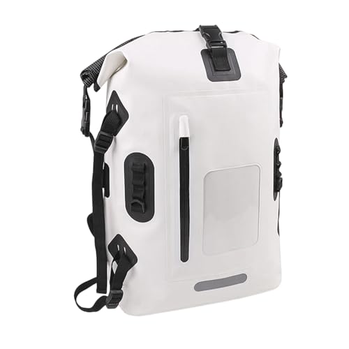 Kixolazr wasserdichte Tasche für Kajakfahren, Rafting-Trockentasche - 30L Herren wasserdichter Trockenrucksack - Leichter, trockener Outdoor-Reitsack aus PVC mit trockener und Nasser Trennung von Kixolazr