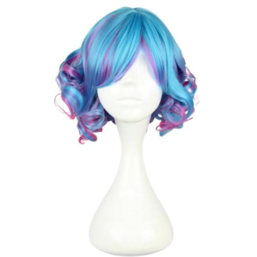 Kadiya Lolita Harajuku Perücke, kurz, lockig, gewellt, für Cosplay, Kostüm, Party-Haar von KiyaCos