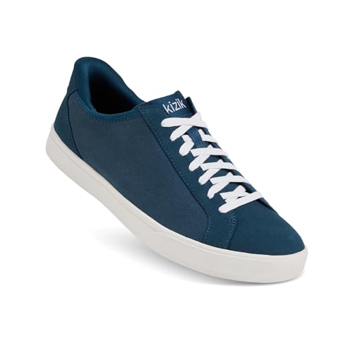 Kizik Irvine Slip-On-Sneaker: flaches Stretch-Leinengewebe mit griffiger Gummisohle, Freizeitschuhe für Damen und Herren, freihändige Bequemlichkeit – Weite Weite, Tidepool, 14.5 Wide Women/13 Wide von Kizik