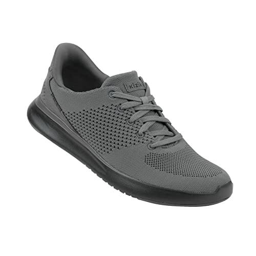 Kizik Lima Slip-On Sneaker Casual Trendschuhe Damen Herren, Grau (Graphite//Nature's Delight), 12 Wide Women/10.5 Wide Men von Kizik