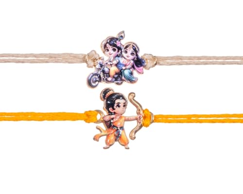 Kizzi Rakhi for Kids Bal Ram und Radha Krishna 2er Set von Kizzi