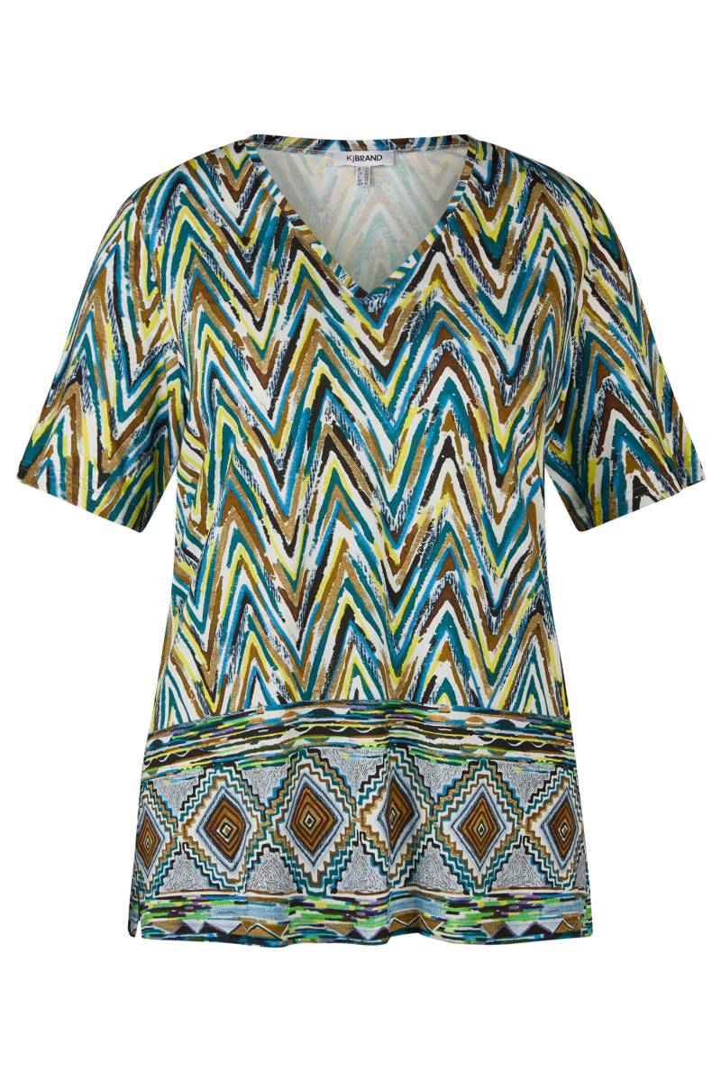 KjBRAND - SHIRT mittelblau mit druck - Gr. - 48 von KjBRAND