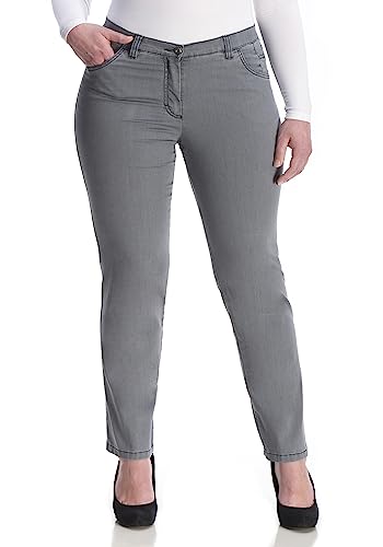 KjBRAND Damen Babsie Jeans Superstretch Hose, Denim grau, 48 Grande Taille Courte KjBRAND Damen Babsie Jeans Superstretch Hose, Denim grau, 48 Grande Taille Courte von KjBrand