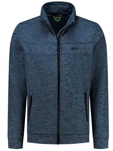 Kjelvik Herren Jacke Knitwear Strickjacke mit leichtem Fleecefutter Strickfleecejacke (DE/NL/SE/PL, Alphanumerisch, 3XL, Regular, Regular, blau) von Kjelvik