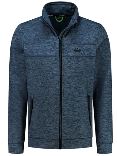 Kjelvik Herren Jacke Knitwear Strickjacke mit leichtem Fleecefutter Strickfleecejacke (DE/NL/SE/PL, Alphanumerisch, L, Regular, Regular, blau) von Kjelvik