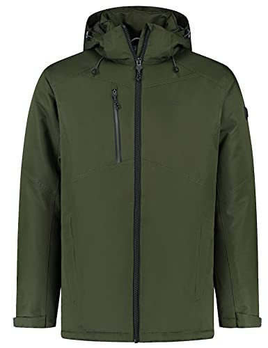 Kjelvik Jacke Herren Vikas Winterjacke Wasserdicht Winddicht abnehmbarer Kapuze, Gr.XXL, grün von Kjelvik