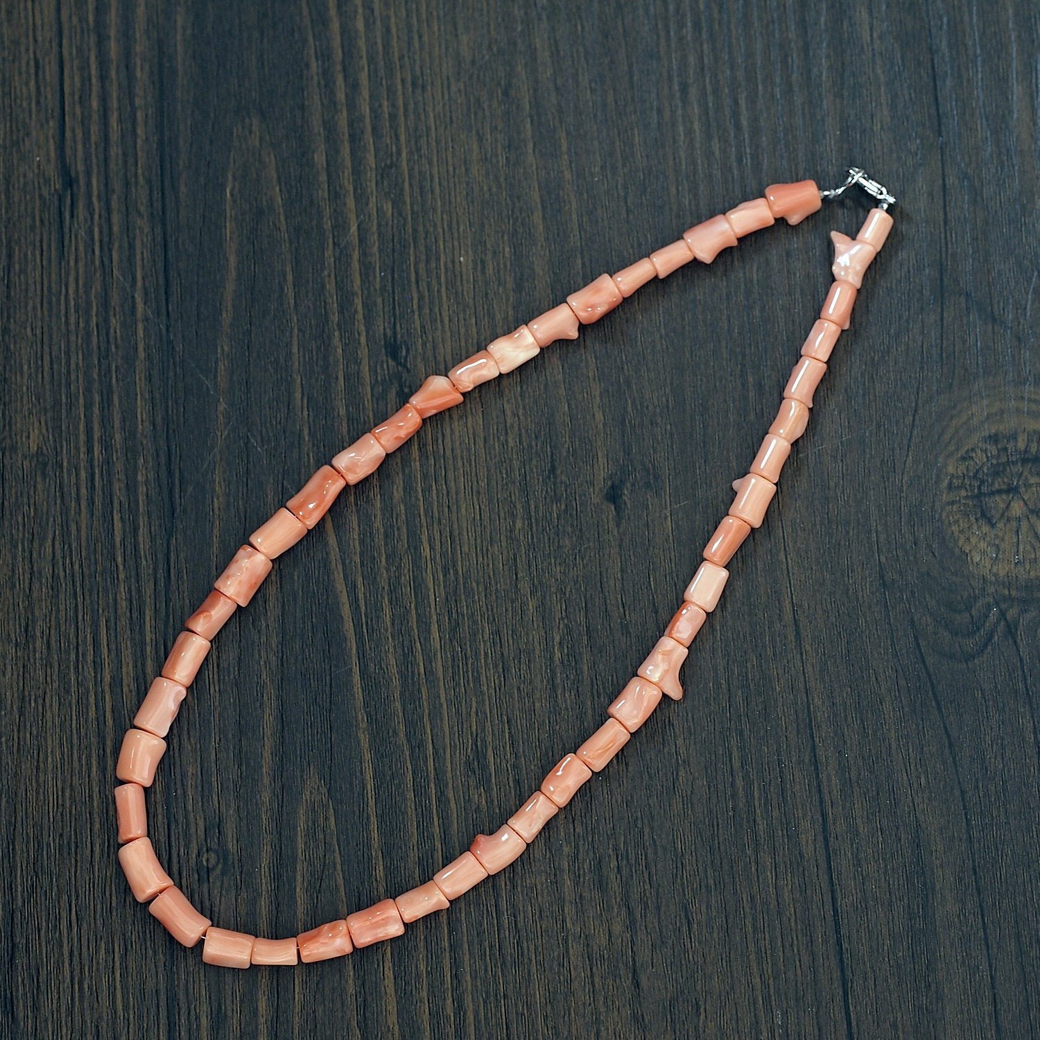 Ungefärbte Natürliche Korallenkette 48 cm/18.9", Einfache Und Statement-Halskette, Echter Korallenschmuck Für Frauen von Kjeweljp