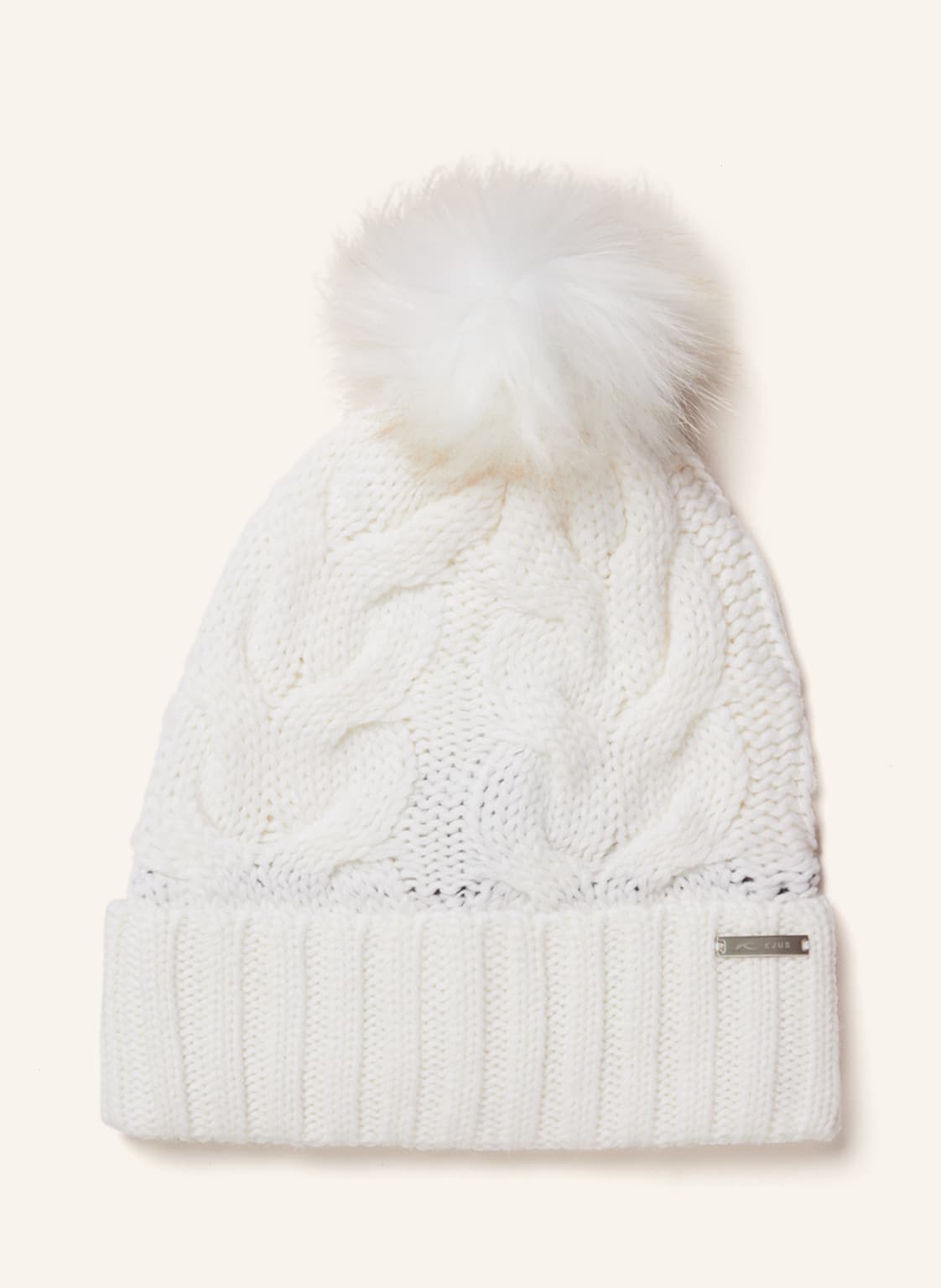 Kjus Mütze Pom Mit Kunstfell weiss von Kjus